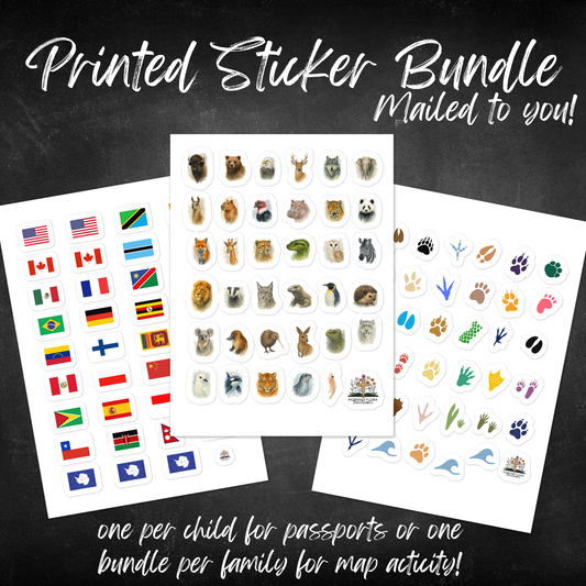 Around the World with Animals Sticker Bundle