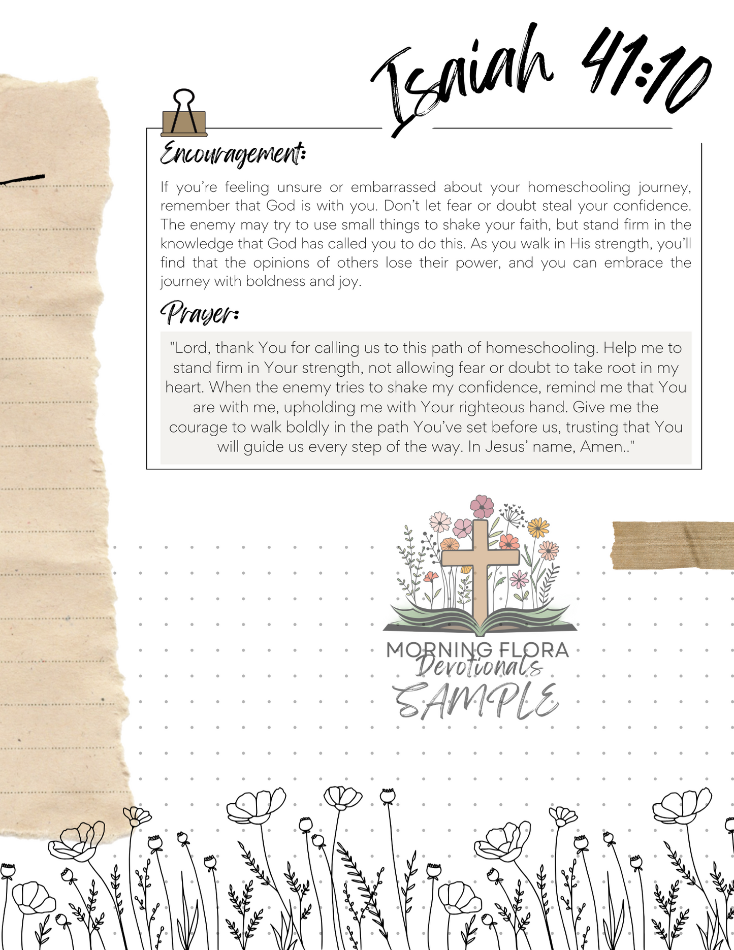 1 DAY Free Sample - Homeschool Mom Devotional
