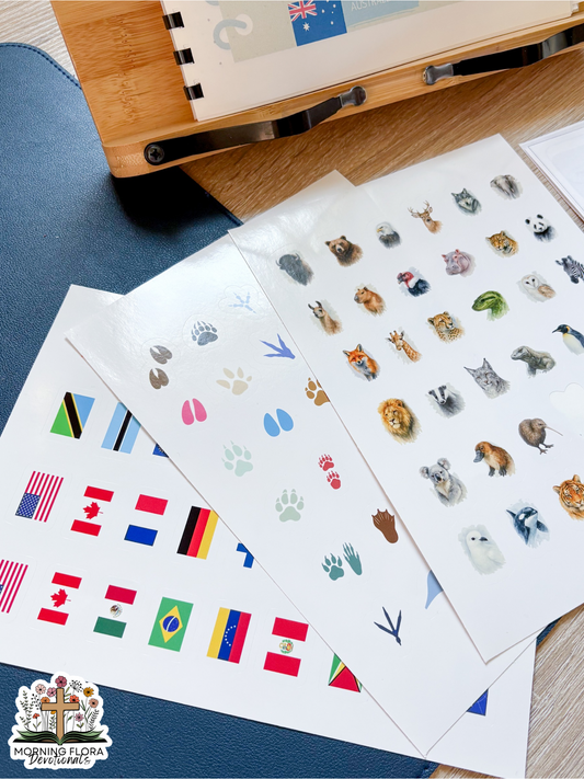 Around the World with Animals Sticker Bundle