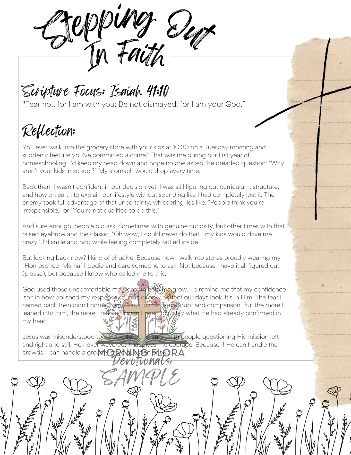 1 DAY Free Sample - Homeschool Mom Devotional