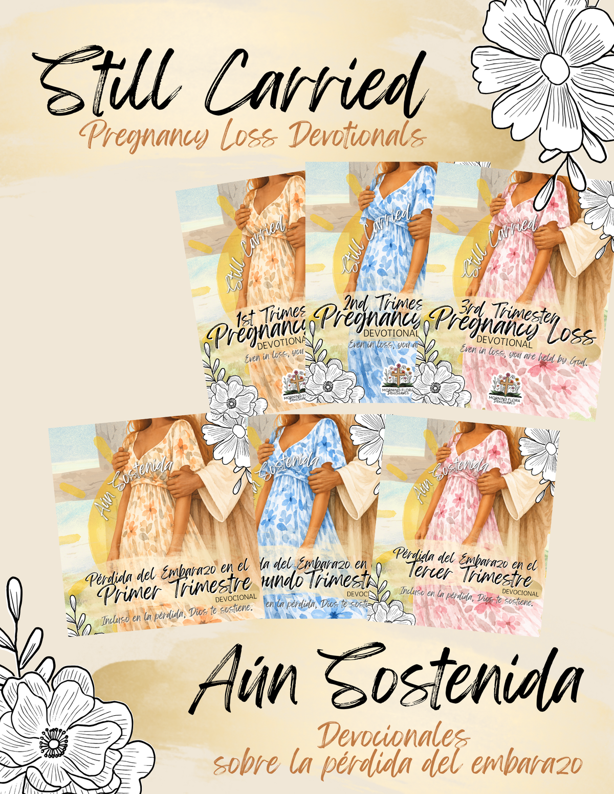 Still Carried - Aún Sostenida | Pregnancy Loss Devotional Bundle (English & Spanish)