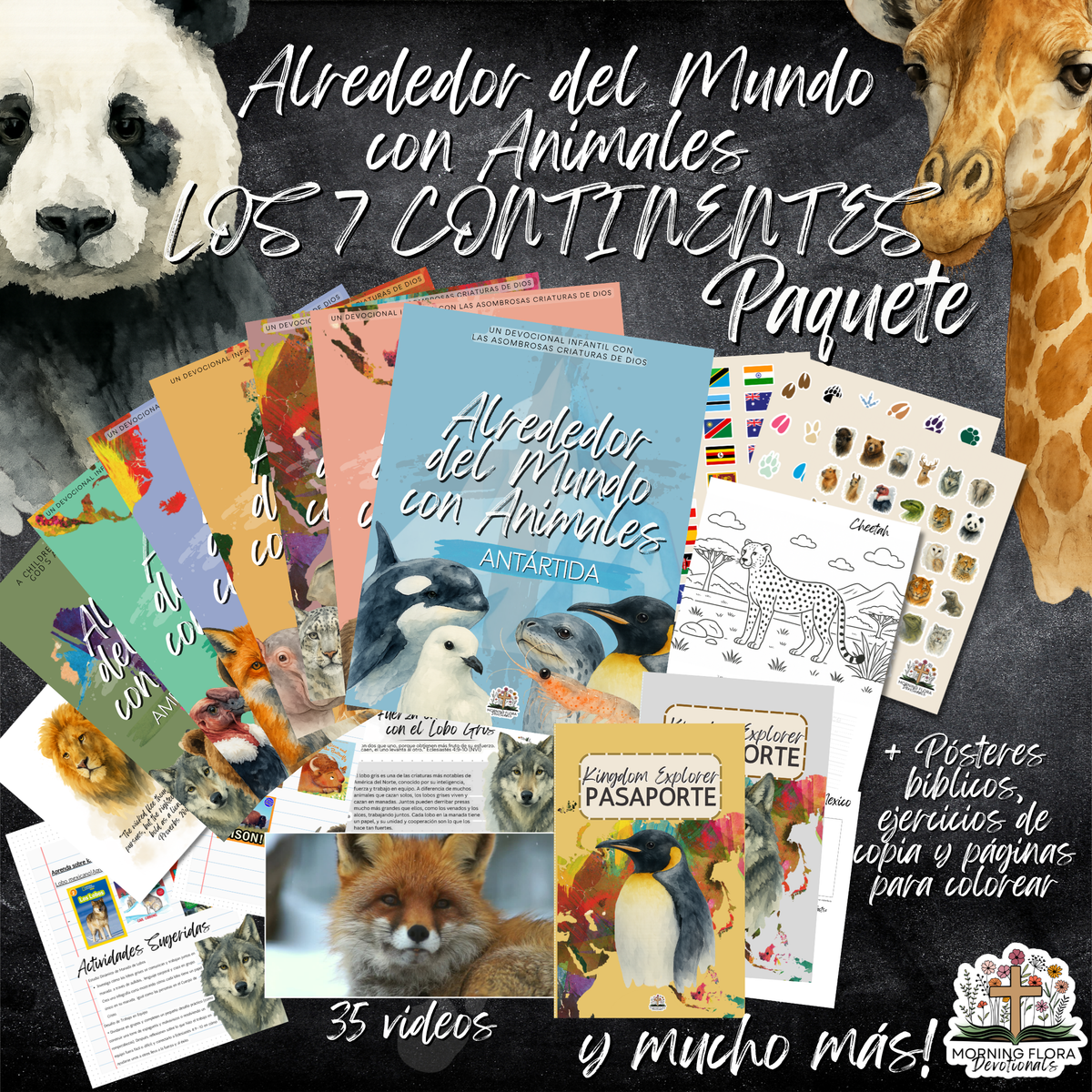 Alrededor del Mundo con Animales - Digital Devotional for Children (IN SPANISH)
